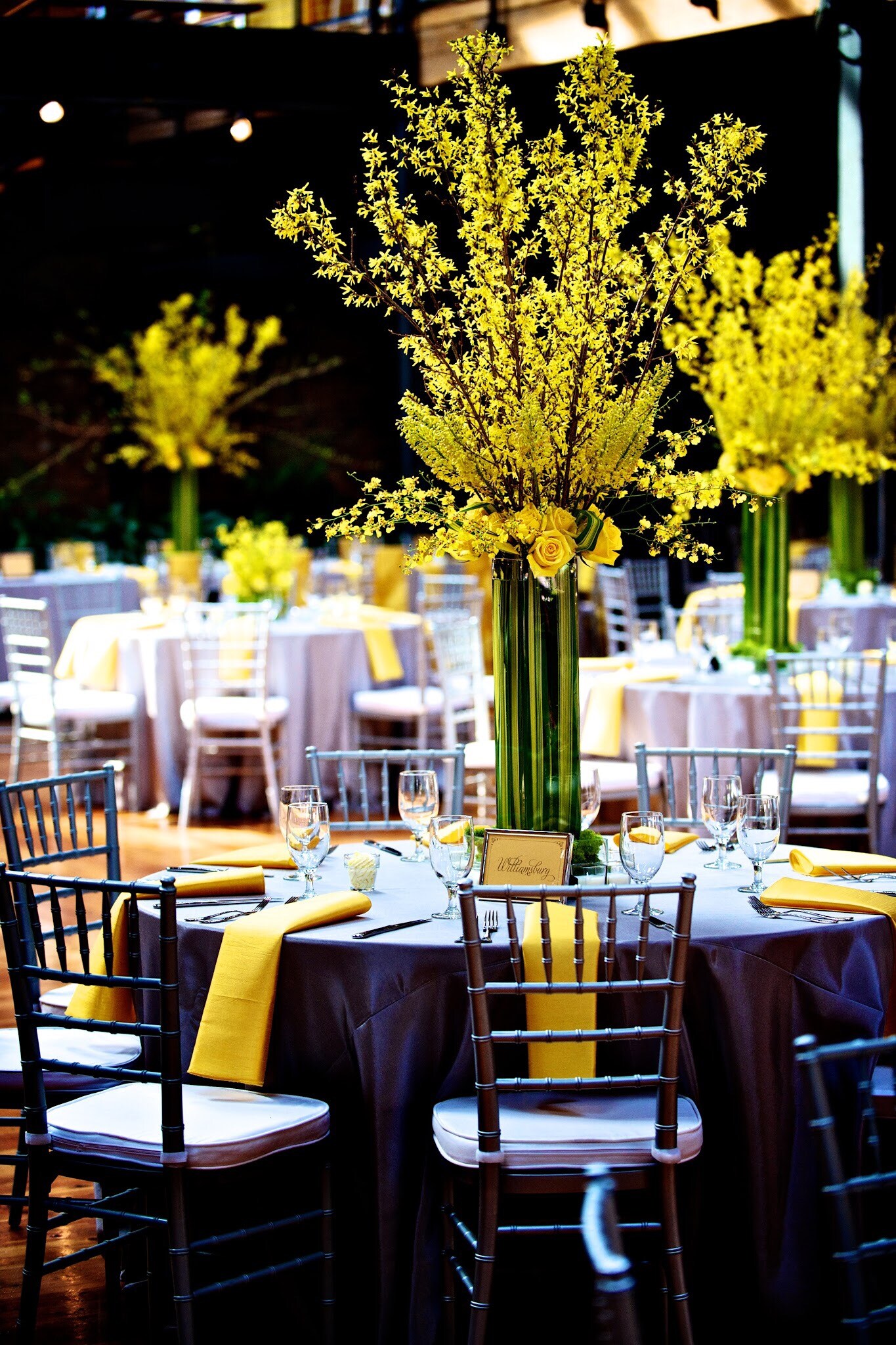 Forsythia Tall Centerpiece
